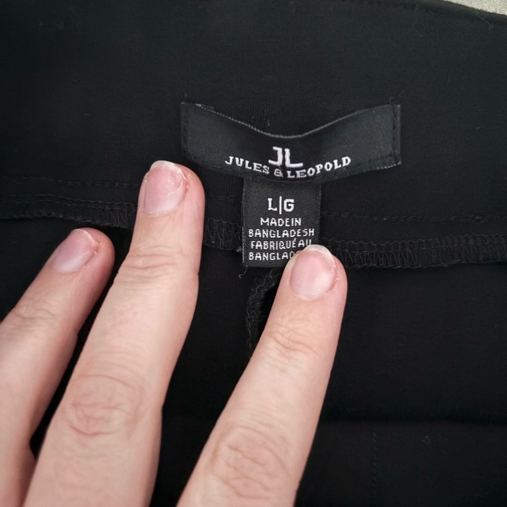 Black jersey slacks